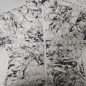 Y2K Nike Women's Medium Puffer Jacket Converts to Vest Goose Down Abstract Print